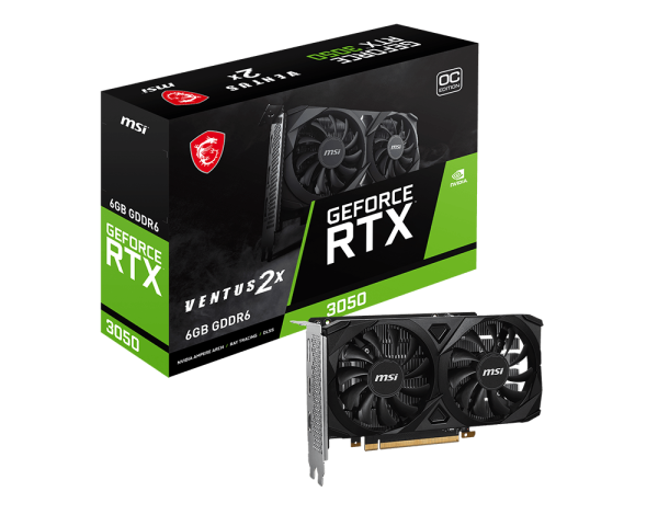 GPU RTX 3050 6GB OC MSI VENTUS X2